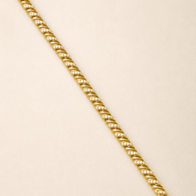 The French Churro Rope Chain — Gold Plated Seraphine Twist Bracelet by House of Zena, side angle