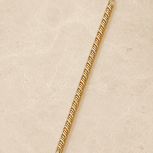 The French Churro Rope Chain — Gold Plated Seraphine Twist Bracelet by House of Zena, close-up detail