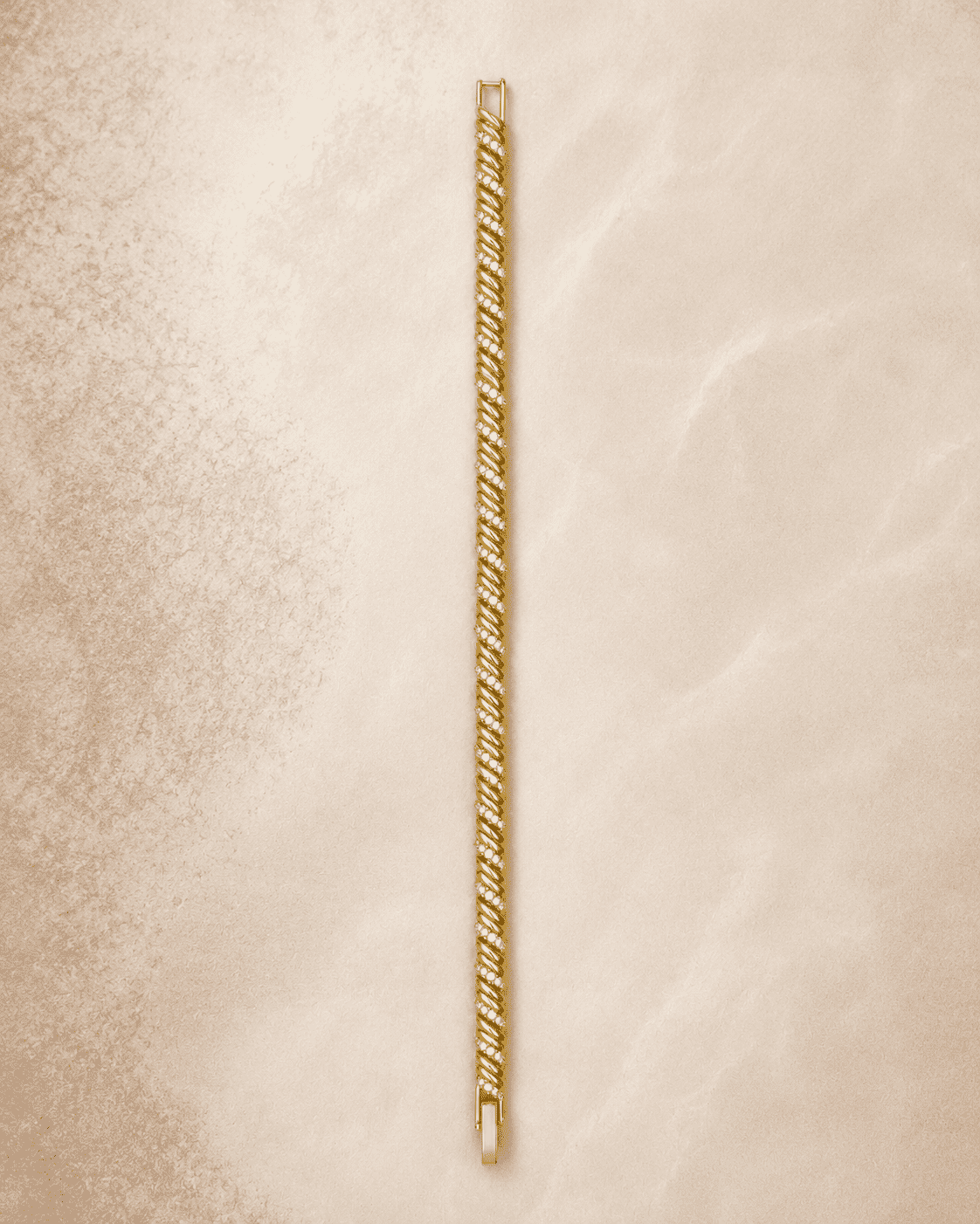 The French Churro Rope Chain — Gold Plated Seraphine Twist Bracelet by House of Zena, styled on model