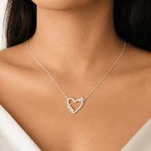 The "Wear Your Heart" Floating Pendant — Gold Plated Open Heart Necklace by House of Zena, front view