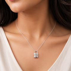 Luna Lock Evil Eye Necklace
