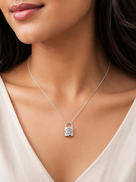Luna Lock Evil Eye Necklace