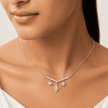 The Midnight Stargazer Y-Lariat — Gold Plated Charm Drop Necklace by House of Zena, front view