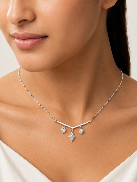 Celestia Charm Drop Necklace
