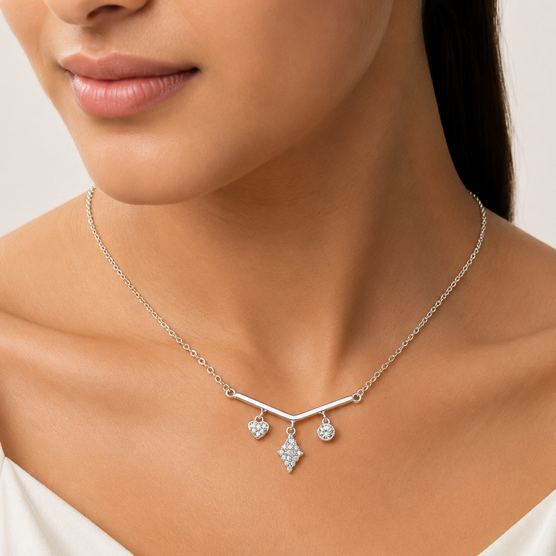 Celestia Charm Drop Necklace