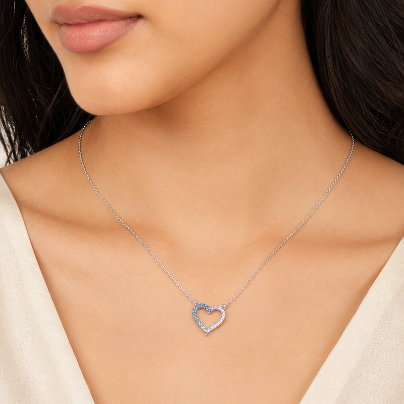 Aurielle Gradient Heart Necklace