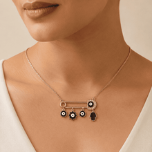 The "Bad Vibes Deflector" Medallion — Gold Plated Nazar Charm Necklace by House of Zena, front view