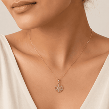 The Sunday Brunch Cross Medallion — Gold Plated Cross Medallion Necklace by House of Zena, front view
