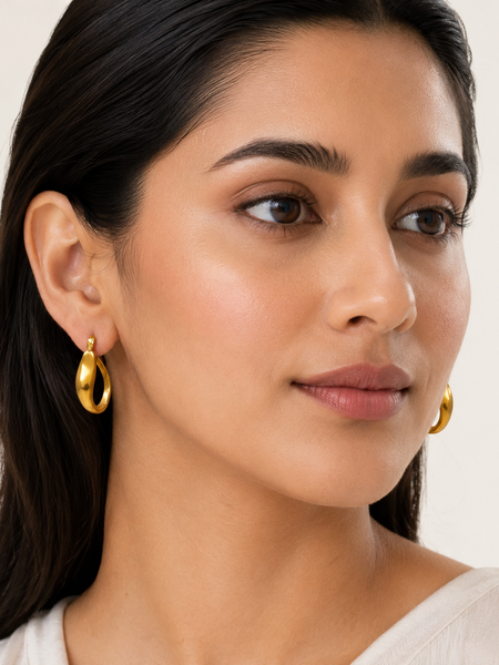 Aurelia Sculpt Hoop Earrings
