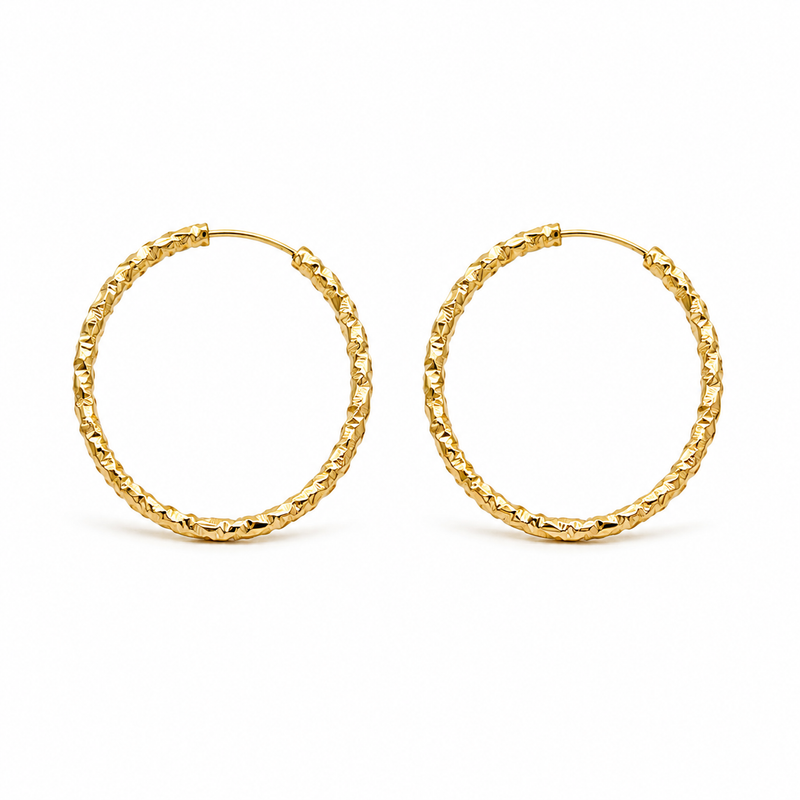 Solara Textured Hoops