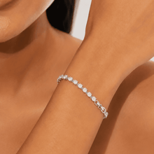 The Sunny Side Up Halo Chain — Silver-Tone Halo Bracelet by House of Zena, front view