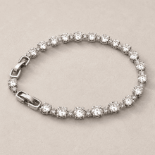 The Sunny Side Up Halo Chain — Silver-Tone Halo Bracelet by House of Zena, styled on model