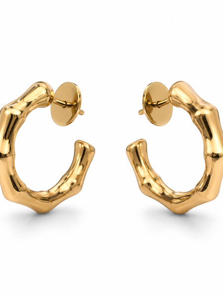 Sculpté Organic Hoop Earrings