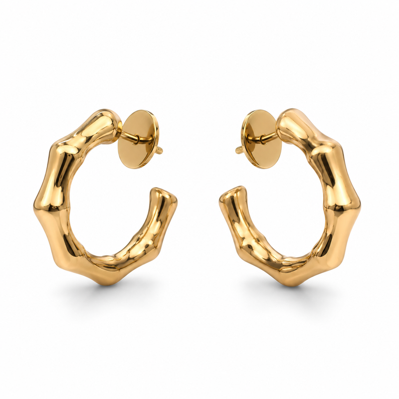 Sculpté Organic Hoop Earrings
