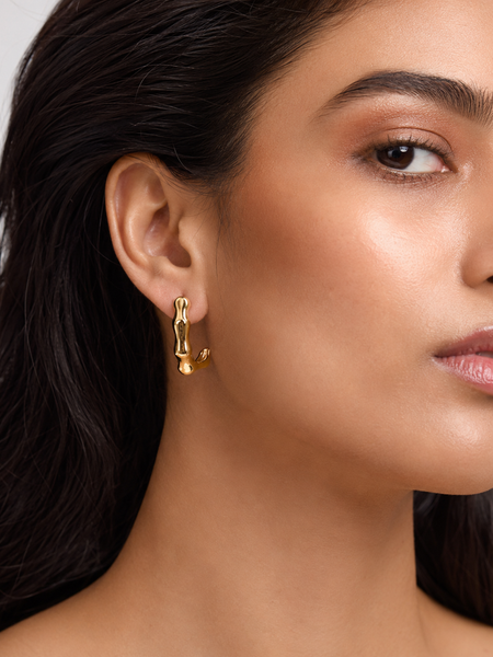 Sculpté Organic Hoop Earrings