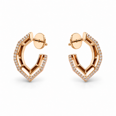 Aurelle Geo Pavé Hoops