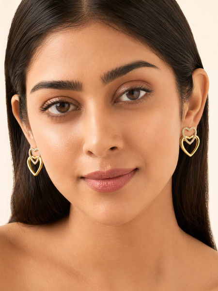 Étoile Twin Heart Earrings