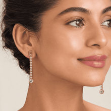 The Morning Dewdrop Earrings — Gold Plated Drop Earrings by House of Zena, front view