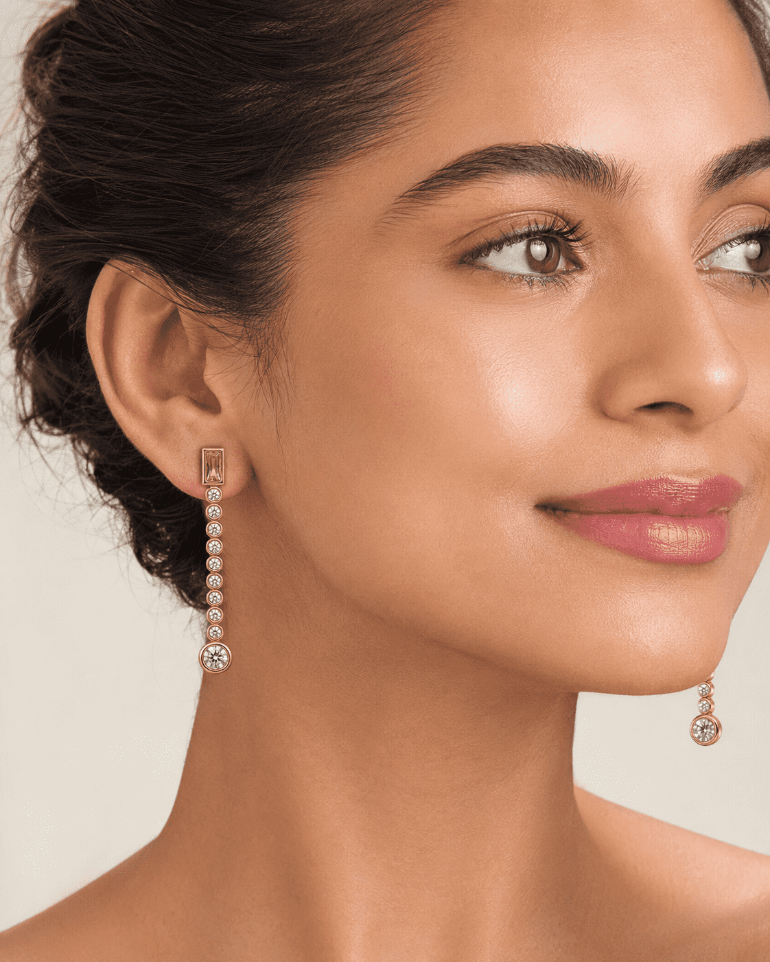 The Morning Dewdrop Earrings — Gold Plated Drop Earrings by House of Zena, front view