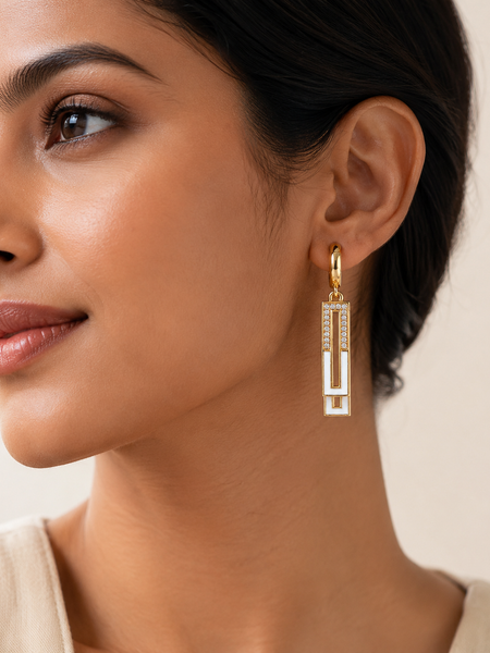 Celestia Geo Drop Earrings
