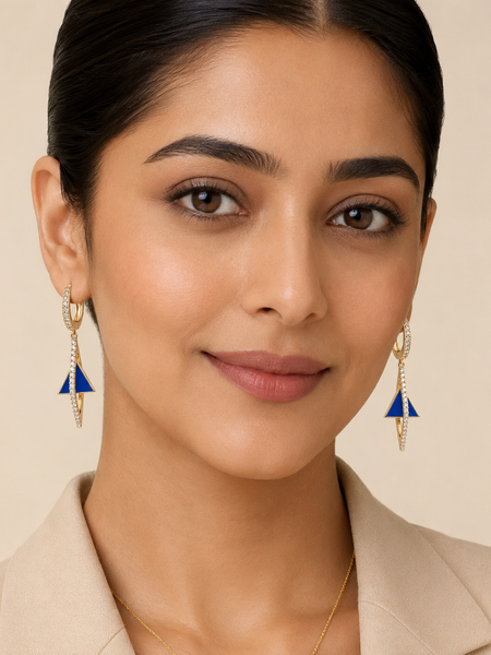 Azure Prism Drop Earrings
