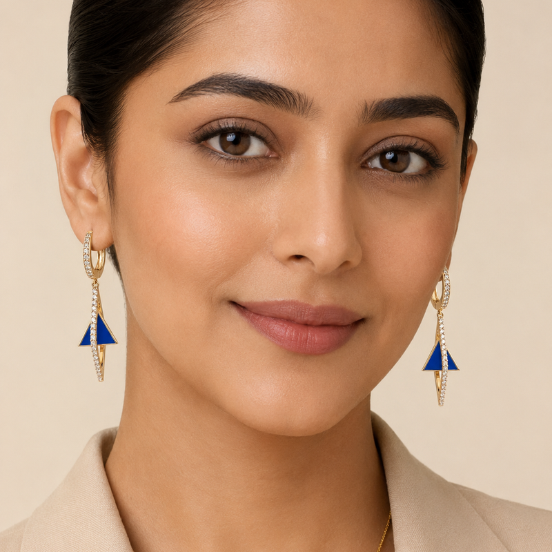Azure Prism Drop Earrings
