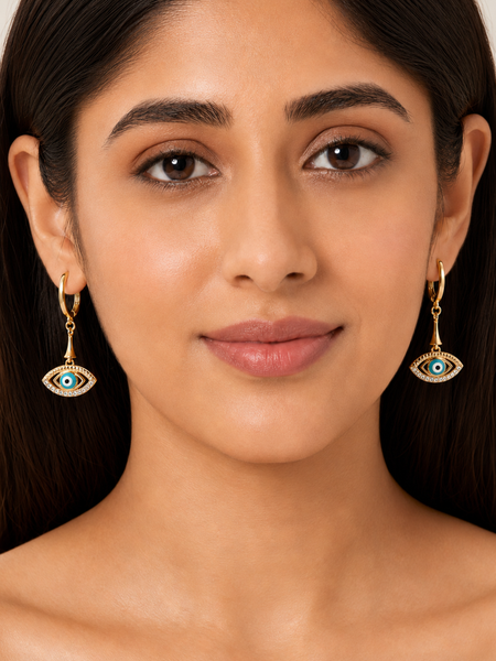 Celeste Evil Eye Drop Earrings