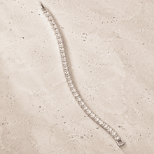 The Iceberg Princess Tennis — Silver-Tone Aveline Princess Tennis Bracelet by House of Zena, side angle