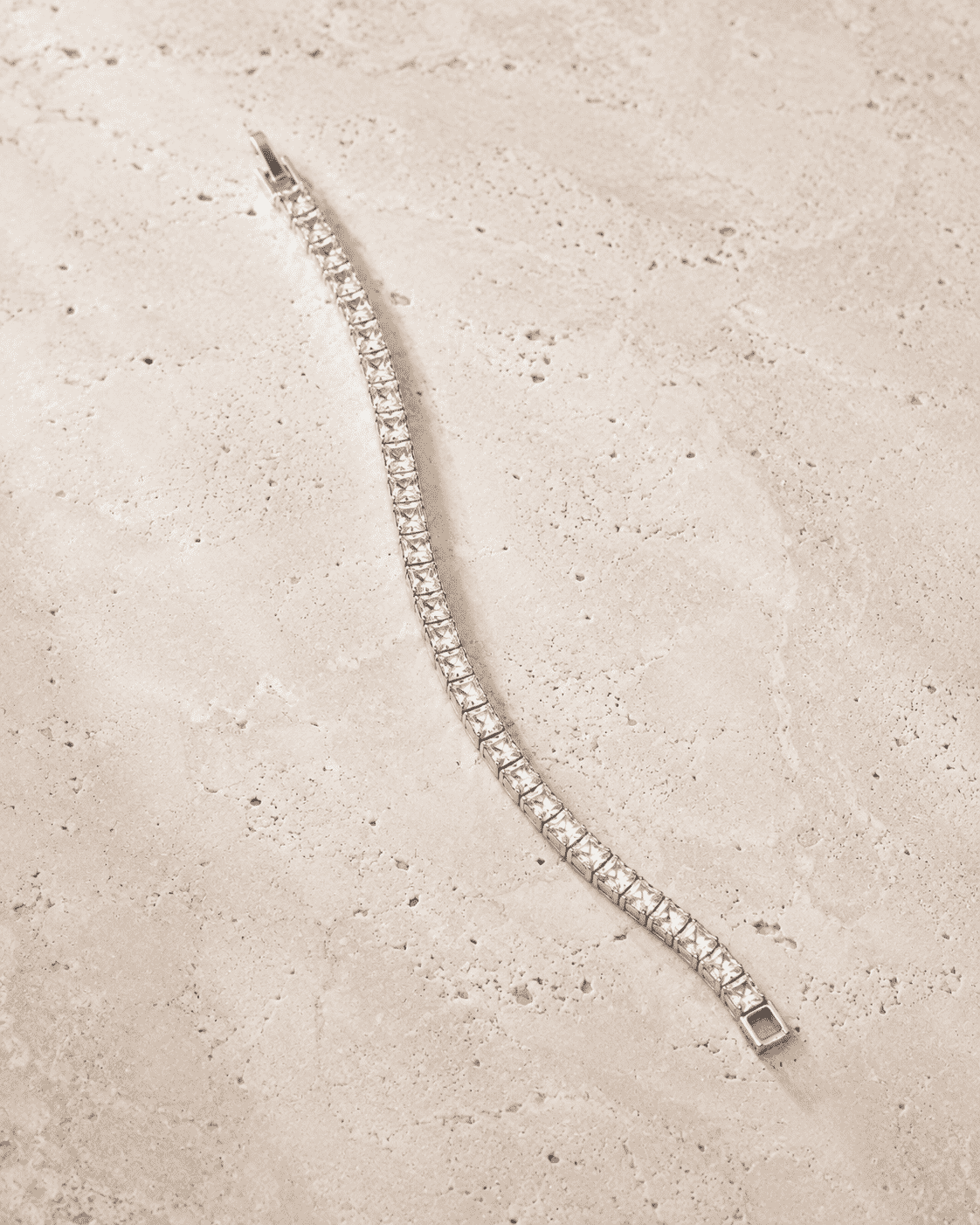 The Iceberg Princess Tennis — Silver-Tone Aveline Princess Tennis Bracelet by House of Zena, side angle