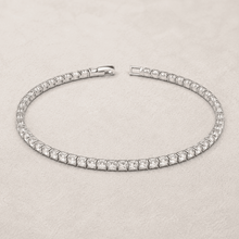 The Iceberg Princess Tennis — Silver-Tone Aveline Princess Tennis Bracelet by House of Zena, close-up detail