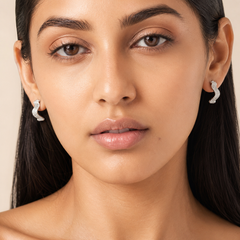 Starlit Wave Huggie Earrings