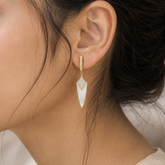 Ivory Prism Drop Earrings