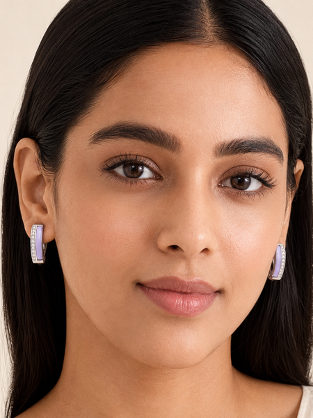 Violet Edge Hoops