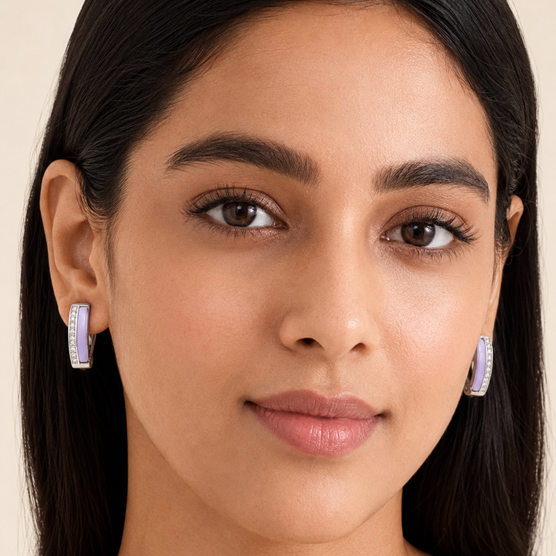 Violet Edge Hoops