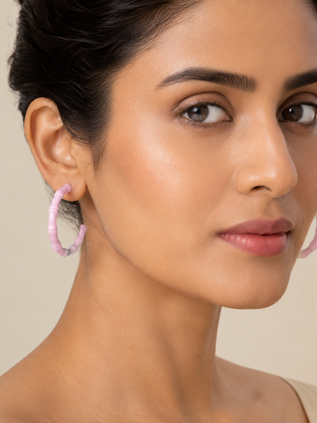 Blush Bamboo Hoops