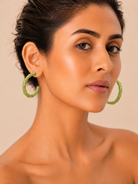Matcha Bamboo Hoops