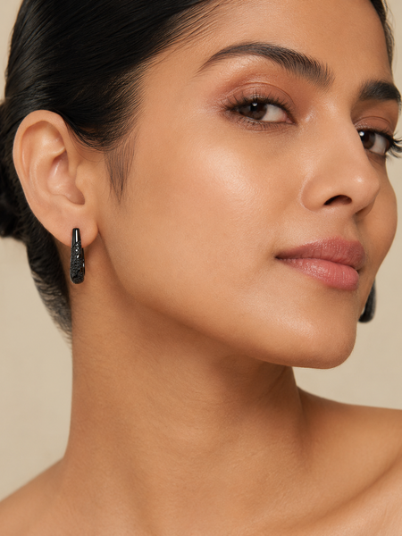 Noir Eclipse Hoops