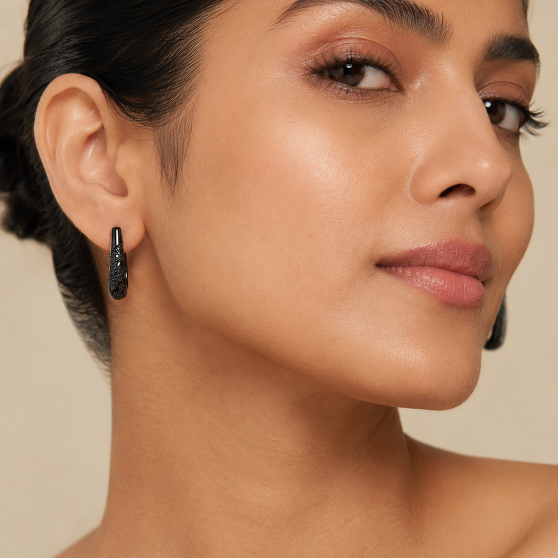 Noir Eclipse Hoops