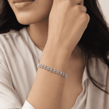 The Wild Daisy Chain Bracelet — Gold Plated Bloom Bracelet by House of Zena, front view