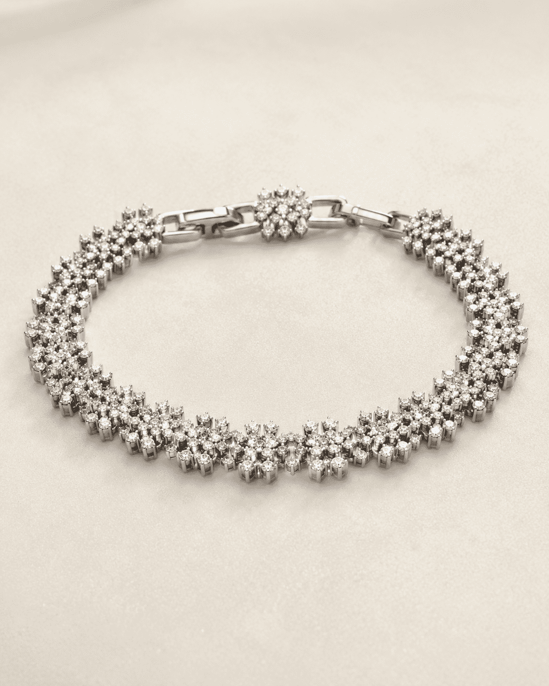 The Wild Daisy Chain Bracelet — Gold Plated Bloom Bracelet by House of Zena, styled on model