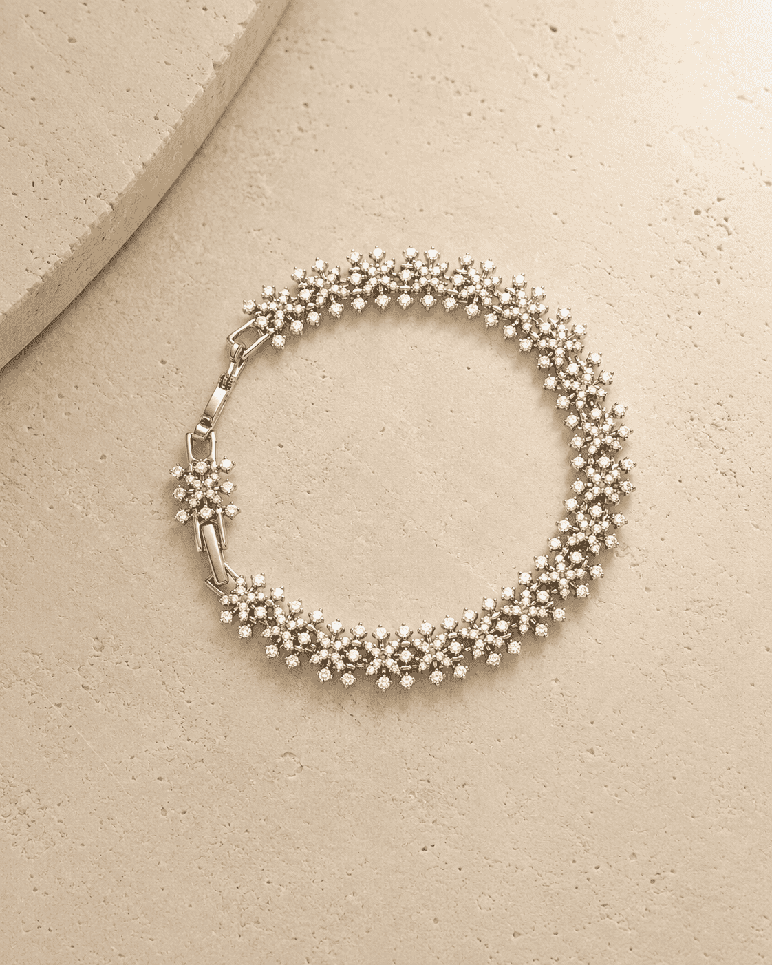 The Wild Daisy Chain Bracelet — Gold Plated Bloom Bracelet by House of Zena, close-up detail