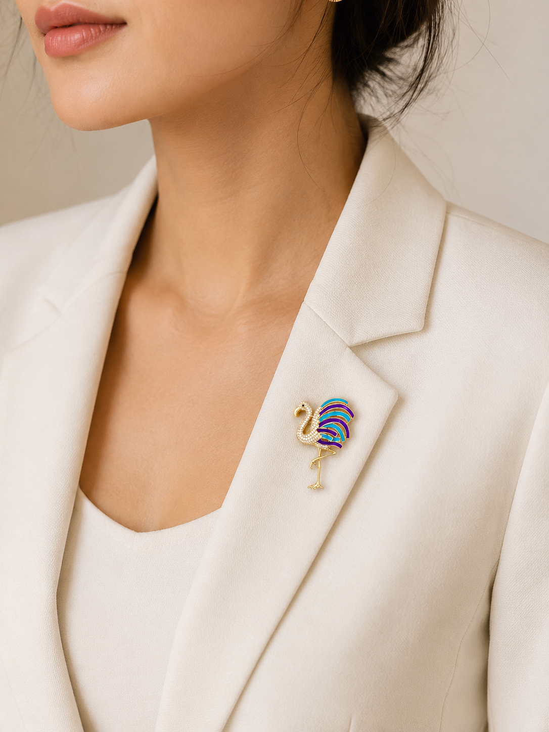 The Miami Flamingo Statement Brooch