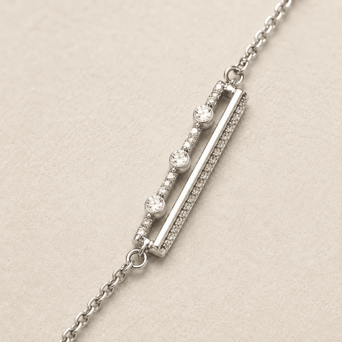 The "Out of Office" Bar Bracelet — Gold Plated Bar Bracelet by House of Zena, styled on model