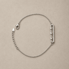 The "Out of Office" Bar Bracelet — Gold Plated Bar Bracelet by House of Zena, close-up detail
