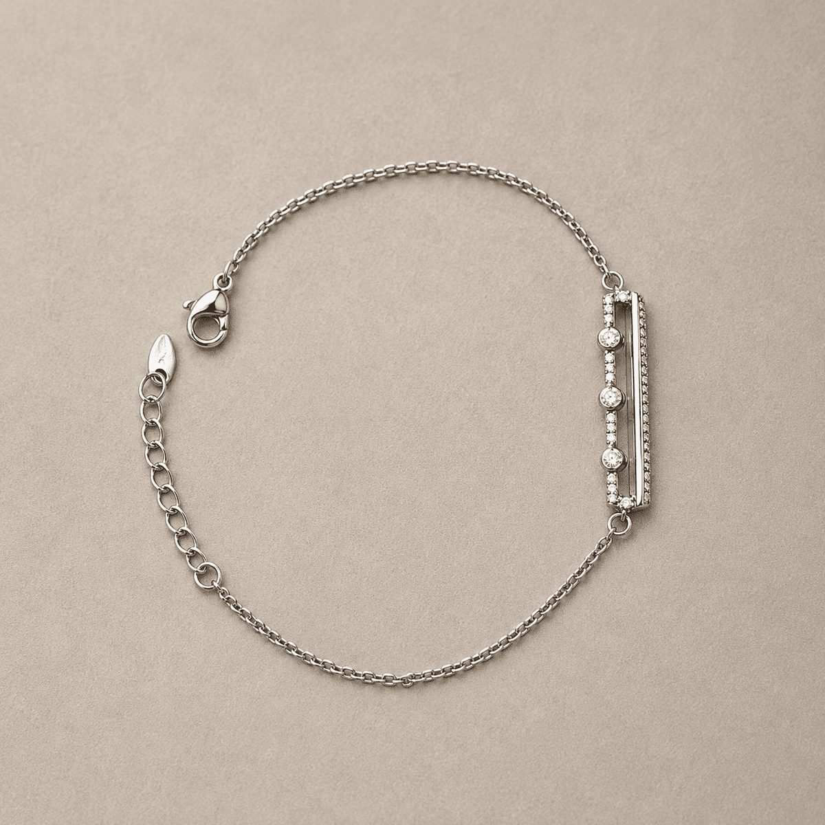 The "Out of Office" Bar Bracelet — Gold Plated Bar Bracelet by House of Zena, close-up detail