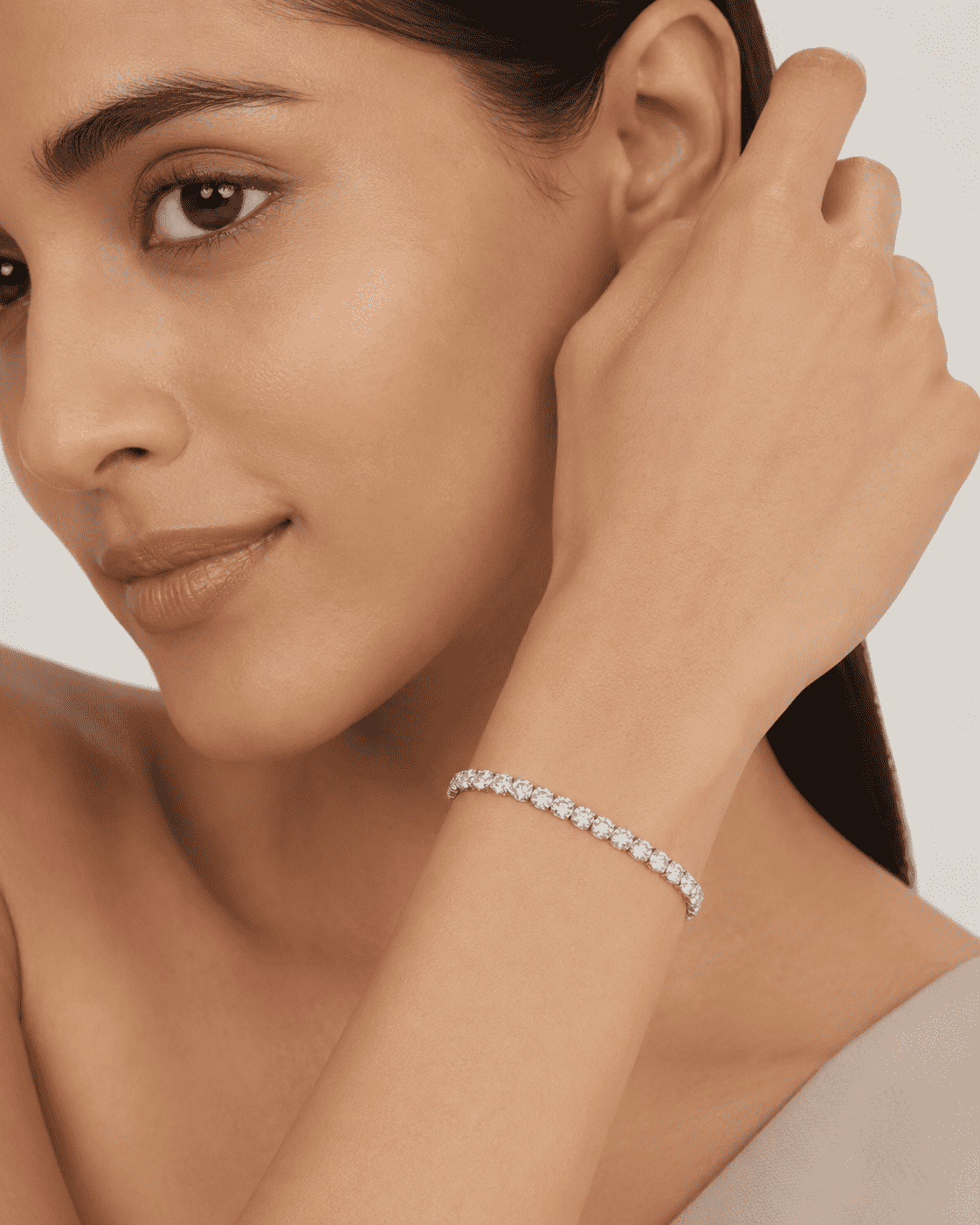 The Espresso Shot Tennis Bracelet — Gold Plated Classic Tennis Bracelet by House of Zena, front view