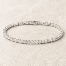 The Espresso Shot Tennis Bracelet — Gold Plated Classic Tennis Bracelet by House of Zena, styled on model