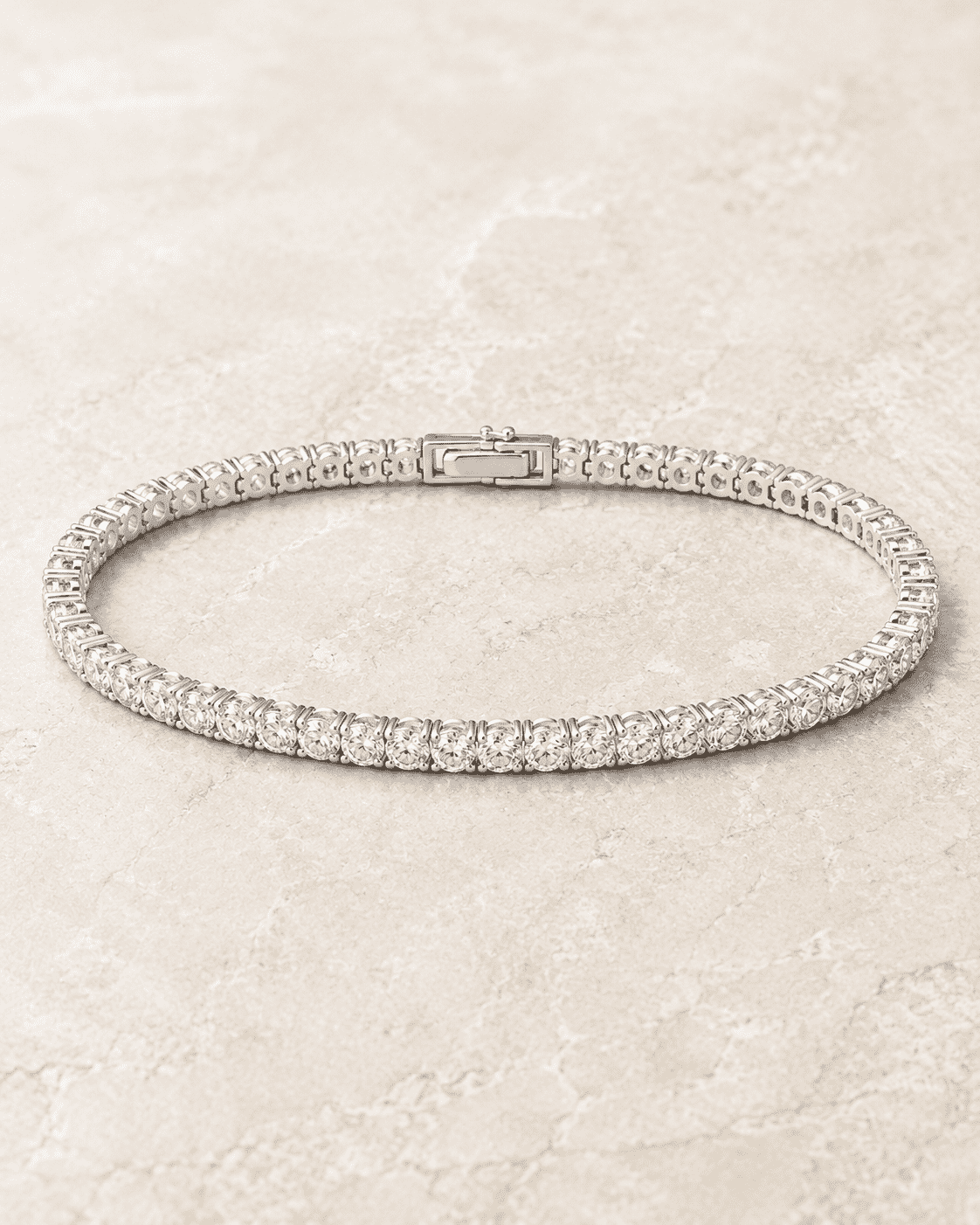 The Espresso Shot Tennis Bracelet — Gold Plated Classic Tennis Bracelet by House of Zena, styled on model