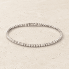The Espresso Shot Tennis Bracelet — Gold Plated Classic Tennis Bracelet by House of Zena, worn on model