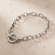The "Locked & Loaded" Toggle — Gold Plated Toggle Bracelet by House of Zena, side angle